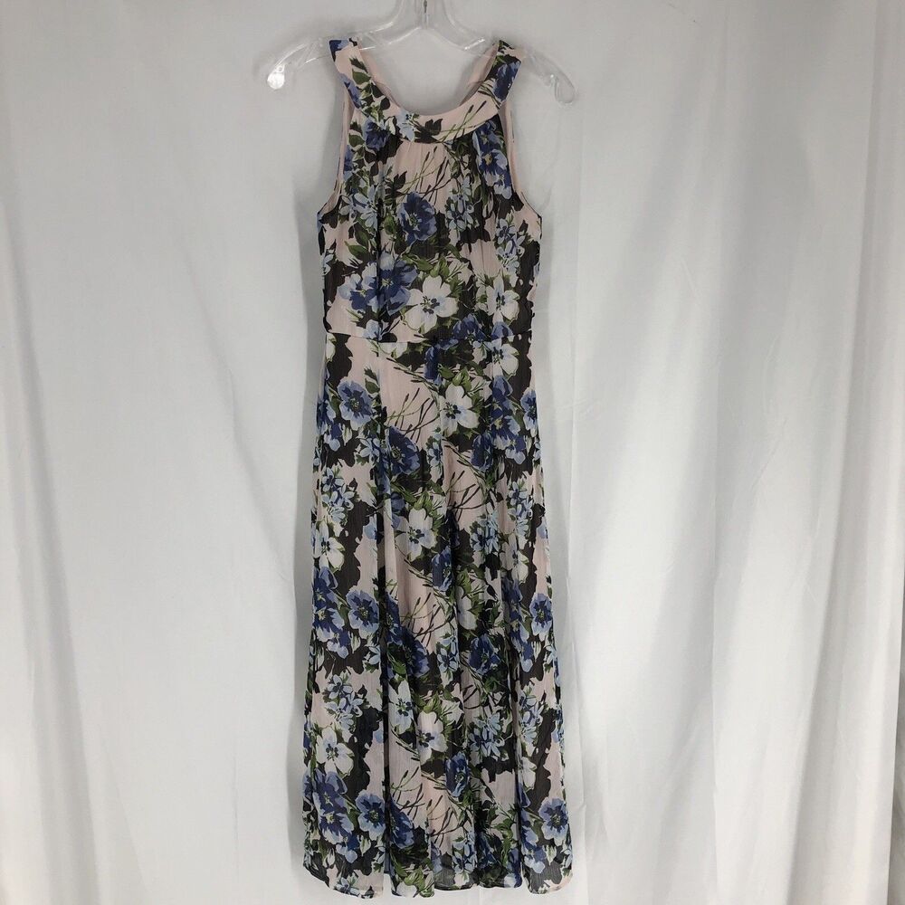 Tommy Hilfiger Pink Floral Size 2 Maxi Sleeveless Dress